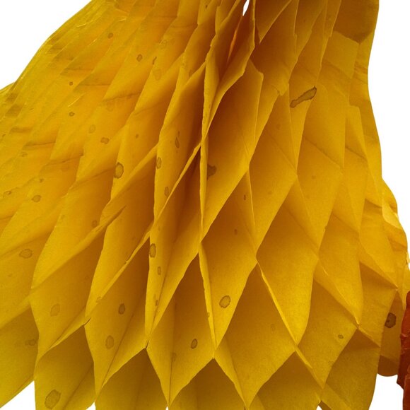 Vintage Honeycomb Paper Pumpkin & Cornstalk Decorations Fall Thanksgiving - Picture 8 of 8